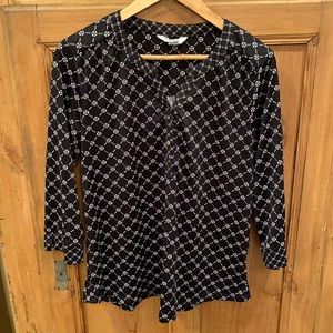 Women’s Croft & Barrow Pull Over Blouse With 3/4 Length Sleeves